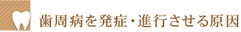 歯周病を発症・進行させる原因